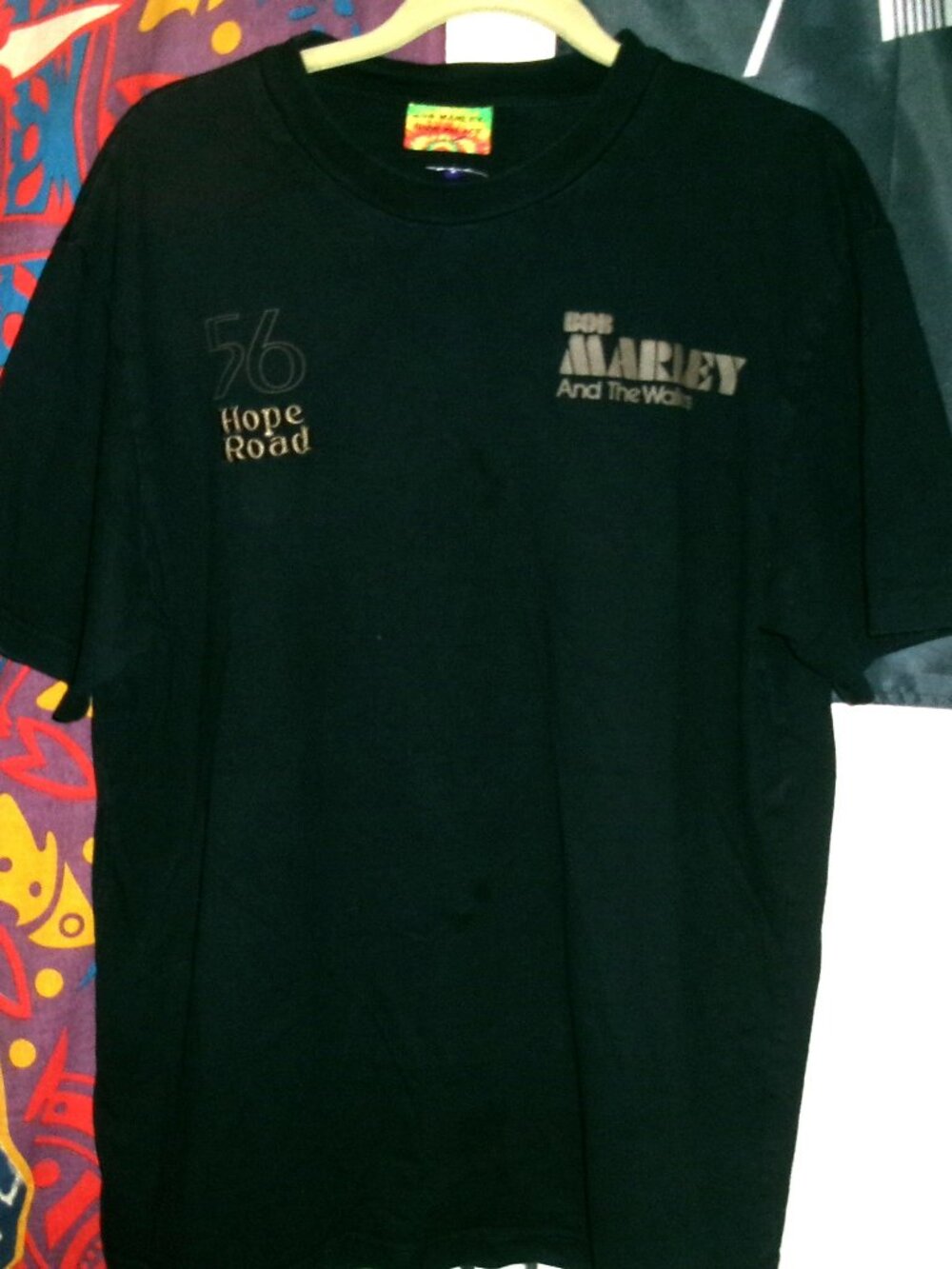 bob marley & the wailers 56 hope road official xl men unisex embrodied tee